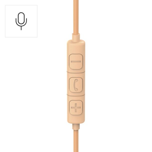 HAMA Слушалки с микрофон "Fun C", USB-C, водач за кабел от едната страна, Оранжев 