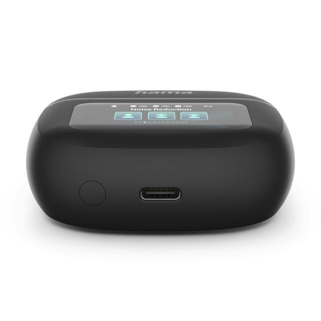 HAMA Блутут слушалки "Spirit Touch", TWS, ANC, с тъч дисплей, черни 