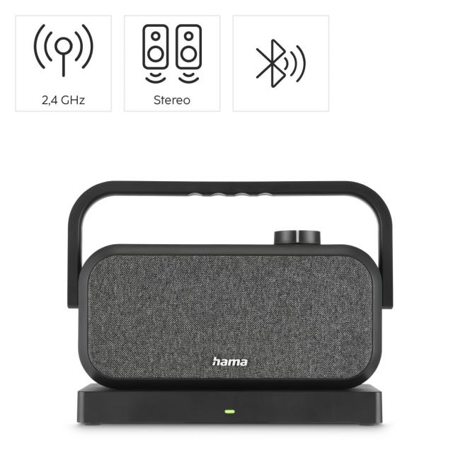 HAMA Блутут колонка за телевизори, 2.4 GHz докинг станция, ​​стерео 