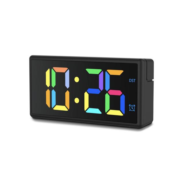 Hama "Ibiza" Digital Alarm Clock, Multi-colour display, with USB Charging Functi 
