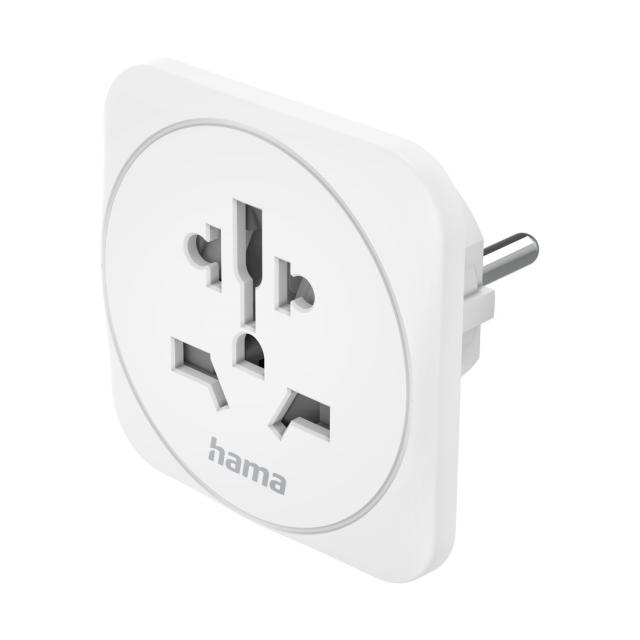 Travel Adapter тип E и F, 3-пинов, универсален, от цял ​​свят към Европа, бял 
