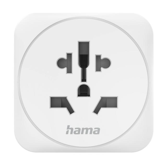 Travel Adapter тип E и F, 3-пинов, универсален, от цял ​​свят към Европа, бял 
