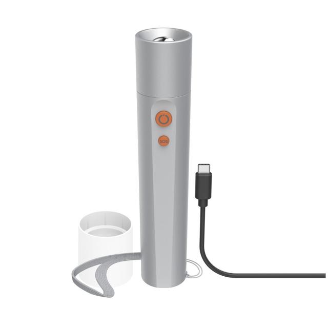 Hama “FL350-C” LED Torch, Rechargeable, Aluminium, 4 Modes + SOS 