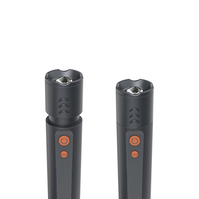 Hama “FLX1200-C” LED Torch, Rechargeable, Shockproof, Alu, 4 Modes + SOS, Zoom 