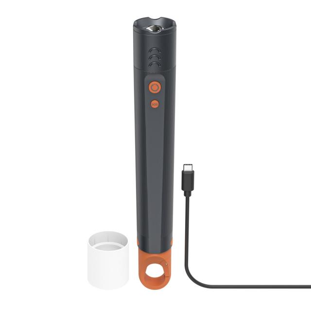 Hama “FLX1200-C” LED Torch, Rechargeable, Shockproof, Alu, 4 Modes + SOS, Zoom 