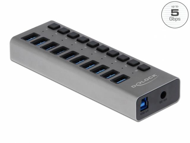 USB хъб 10 порта, DELOCK-63670 