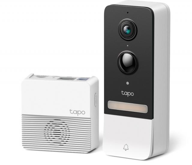 Video doorbell Tapo D230S1, 2.4Ghz, 2K 5MP, Color Night Vision, rechargeable batteries, microSD 