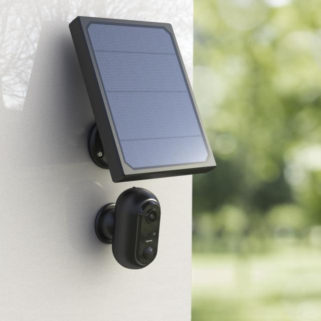 WiFi външна камера Hama, Със соларен панел, Батерии, Детектор за движение, 1080p 