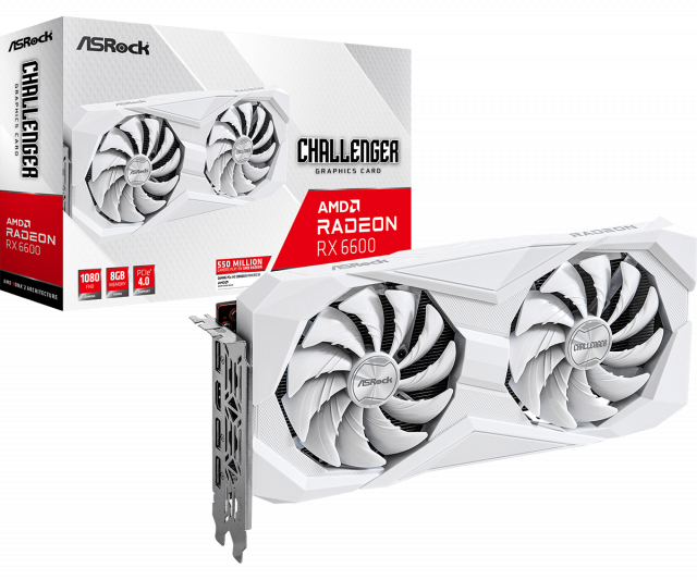 Graphic card ASRock AMD Radeon RX 6600 Challenger White 8GB 