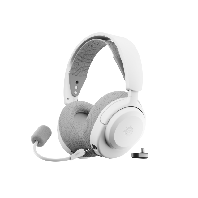 Casti gaming wireless SteelSeries Arctis Nova 3 pentru PC, Alb 