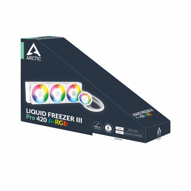Охладител за процесор Arctic Liquid Freezer III Pro 420 A-RGB - White 