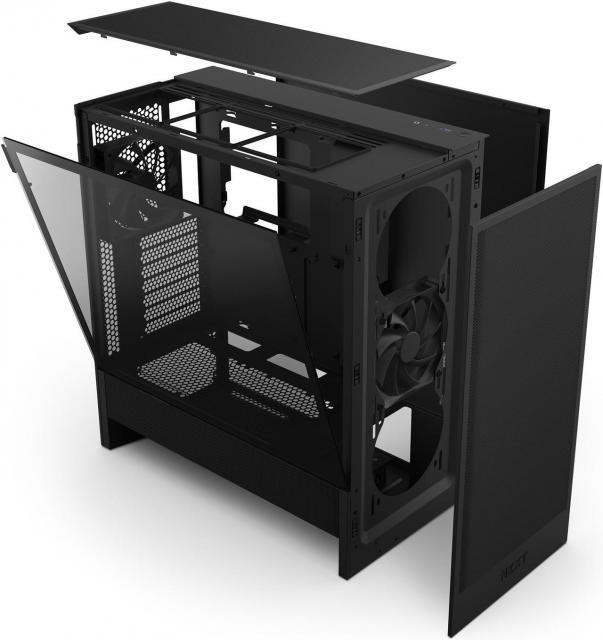 Кутия NZXT H5 Flow 2024 Black, Mid-Tower 