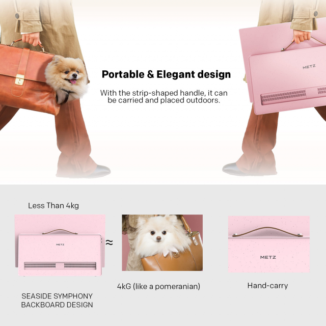 METZ Portable TV  24MPE7300Z 24" LED FHD(1920x1080) GoogleTV, HDR10, pink 