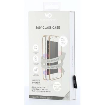 Гръб HAMA White Diamonds, 360° стъкло, за Apple iPhone 7/8/SE 2020, Златист 