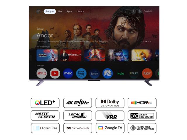 METZ Телевизор 100" 100MQE8500Z, 4K QLED+ 120Hz, Google TV 
