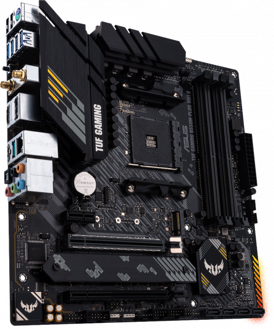 Motherboard ASUS TUF GAMING B550M-PLUS WIFI II, AMD AM4, micro ATX, 4x DDR4, dual M.2, Wi-Fi 6, PCIe 4.0, Aura Sync RGB 