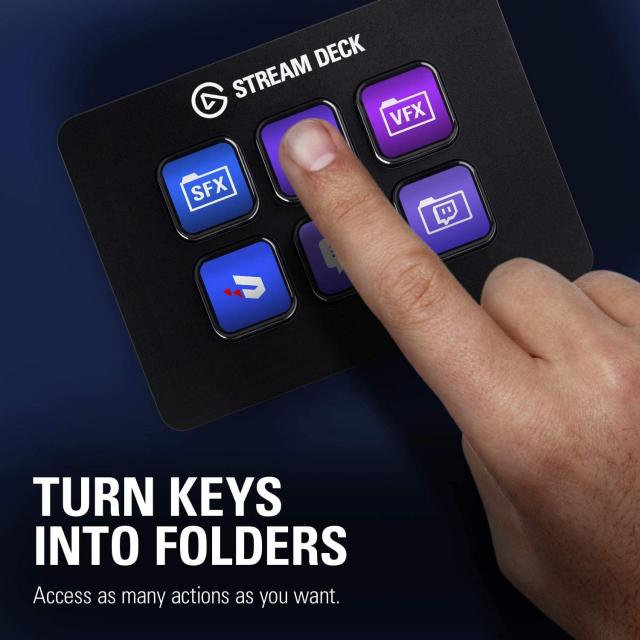 Контролер Elgato Stream Deck Mini, 6LCD бутона, Черен 