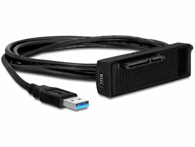 Външна докинг станция Delock, За 2.5″ / 3.5″ SATA HDD / SSD, Backup функция 