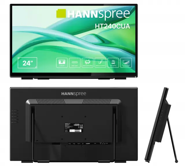 Портативен тъч Монитор Hanspree HT240CUA - 23.8" VA FHD(1920x1080), HDMI, USB-C 