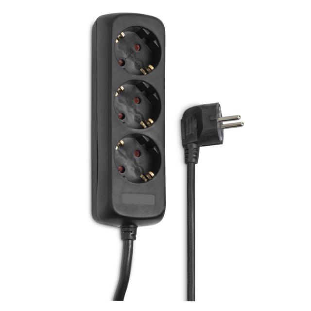 HAMA Разклонител 3гнезда, 1.4м,черен 