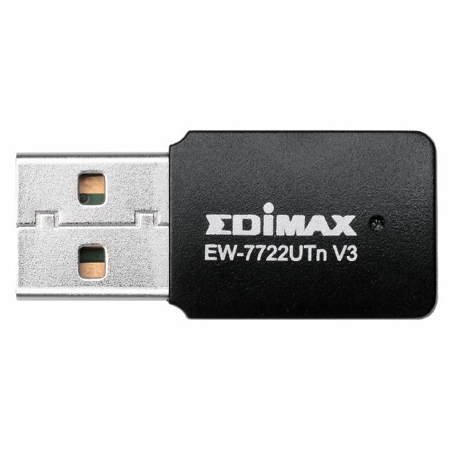 Безжичен мини адаптер EDIMAX EW-7722UTN V3, USB, Realtek, 2.4Ghz, 802.11n/g/b 