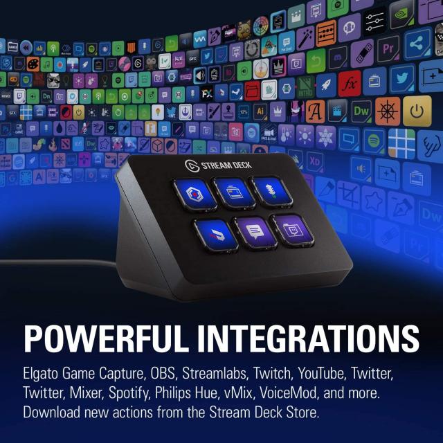 Контролер Elgato Stream Deck Mini, 6LCD бутона, Черен 