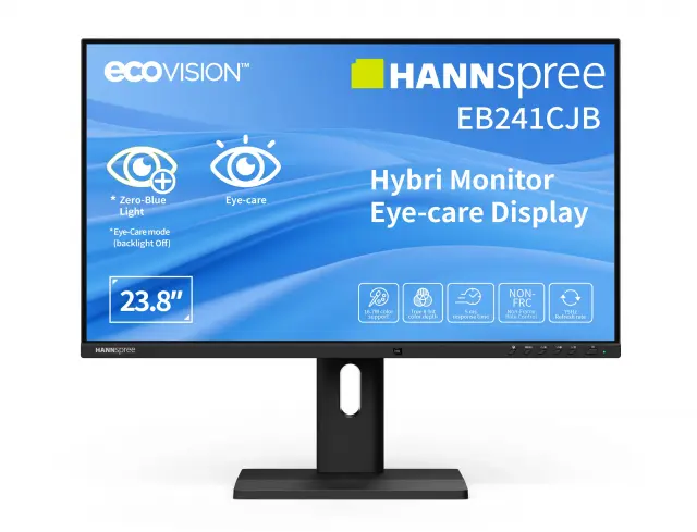 Монитор Hybrid Hannspree EB241CJB - 24"inch ecoVision TN, FHD(1920x1080), 75Hz, USB-C 