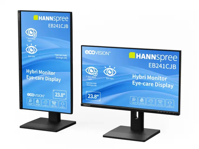 Монитор Hybrid Hannspree EB241CJB - 24"inch ecoVision TN, FHD(1920x1080), 75Hz, USB-C 