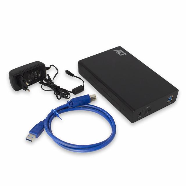 Чекмедже за твърд диск ACT AC1405, 3.5", SATA, USB 3.1 Gen1 (USB 3.0), Черен 