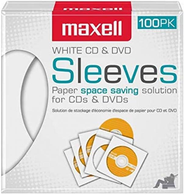 Хартиен плик 100 бр  за CD/DVD компакт дискове MAXELL 