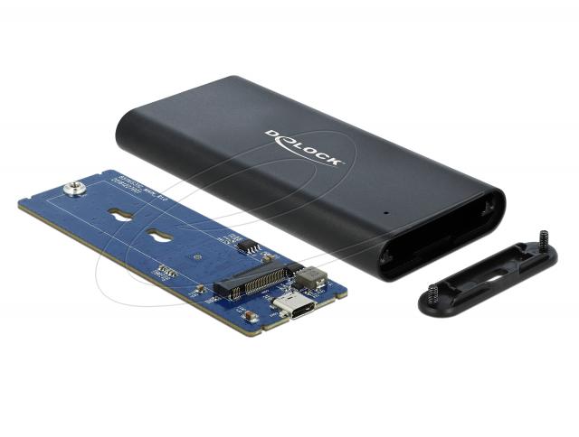 Външно чекмедже Delock за M.2 NVMe PCIe SSD със SuperSpeed ​​USB 10 Gbps (USB 3.1 Gen 2) USB Type-C женски 