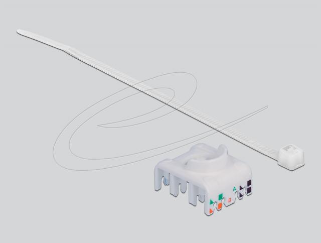 Delock DIN rail Adapter with Keystone Module RJ45 jack Cat.6A LSA 