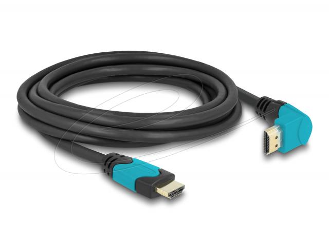 Delock Cable HDMI, 90°, 48 Gbps 8K 60 Hz, 3 м 