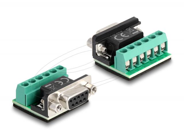 Delock Adapter USB 2.0 Type-A to 1 x Serial RS-422/485 male with 6 pin terminal block 5 V 1 