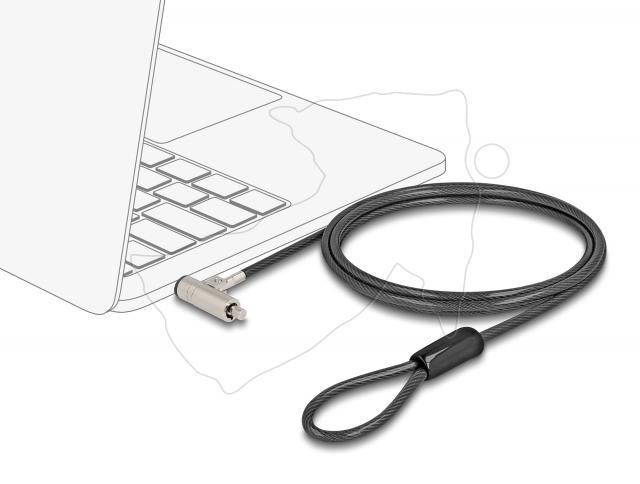 Delock Заключващо устройство за лаптоп с ключалка за HP Nano слот 1.80 м, черен 