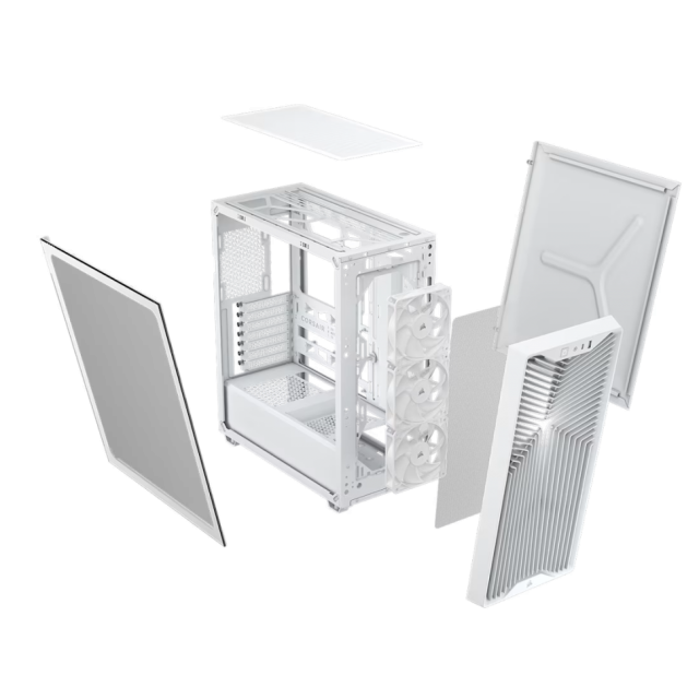 Кутия Corsair 3200D RS Mid-Tower Performance Case - White 