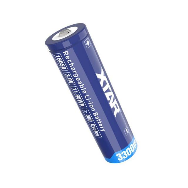 Акумулаторна батерия XTAR за фенери 18650 със защита , 3300mAh, Li-ion 