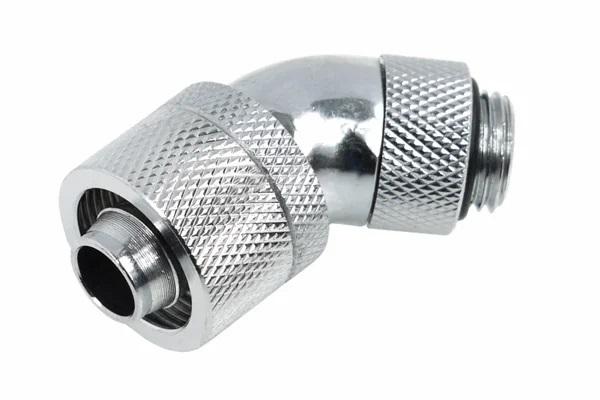 Компресионен фитинг Alphacool, 16/10 - G1/4, 45°, Въртящ се, Хром 