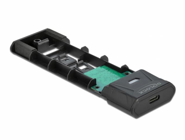 Външна стойка Delock, За M.2 NVMe PCIe или SATA SSD, USB-C 3.2 Gen 2, Инсталация без инструменти 