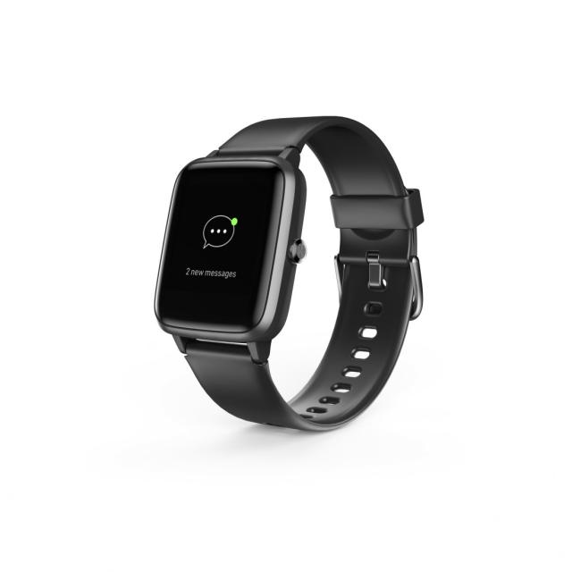 Смарт часовник Hama Fit Watch 5910, 1.3", GPS, Пулс, Крачкомер, Калории, Водоустойчив, Черен 
