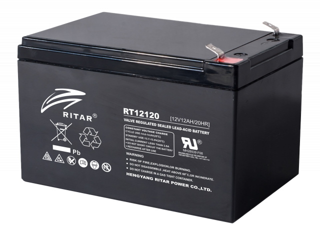 Оловна Батерия RITAR, (RT12120) AGM, 12V, 12 Ah, 151/ 98/ 95 mm, Tерминал2 