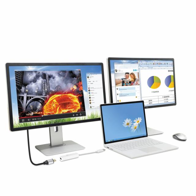 Адаптер j5create JUA254, USB-A към HDMI, Бял 