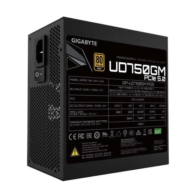 Захранващ блок Gigabyte UD750GM PG5 , 750W, 80+ GOLD 