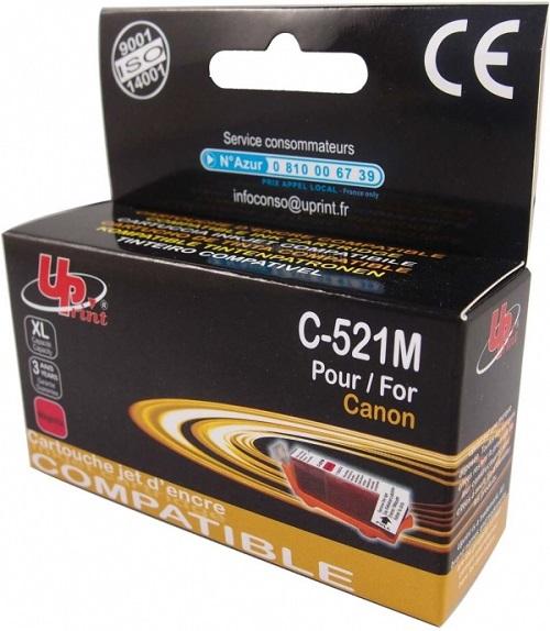 Ink cartridge UPRINT CLI521 CANON, WITH CHIP, Magenta 