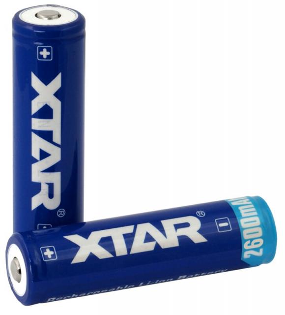 Акумулаторна батерия XTAR за фенери 18650 със защита , 2600mAh, Li-ion 