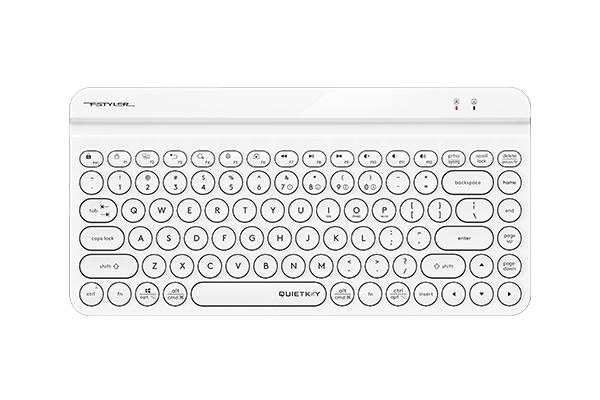 Wireless Keyboard A4TECH FBK30, Bluetooth & 2.4G, White, Smartphone Cradle 