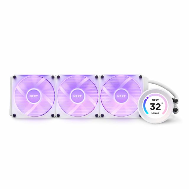 Охладител за процесор NZXT Kraken Elite 360 RGB White, LCD Display 