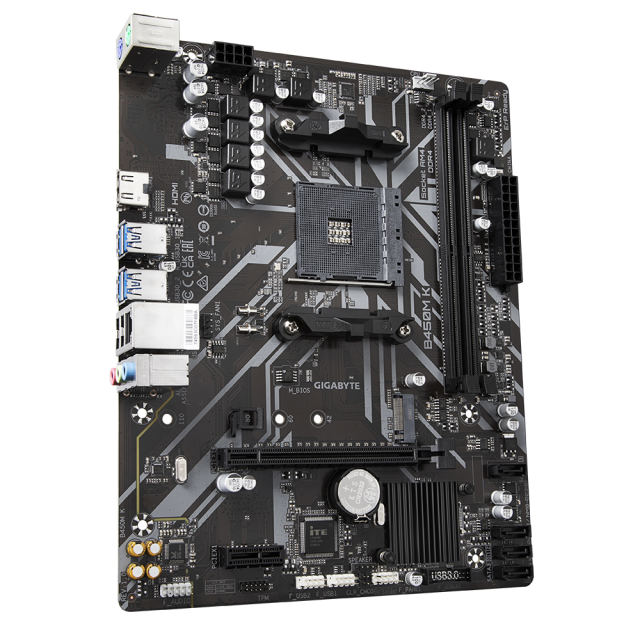 Дънна платка GIGABYTE B450M K Socket AM4 