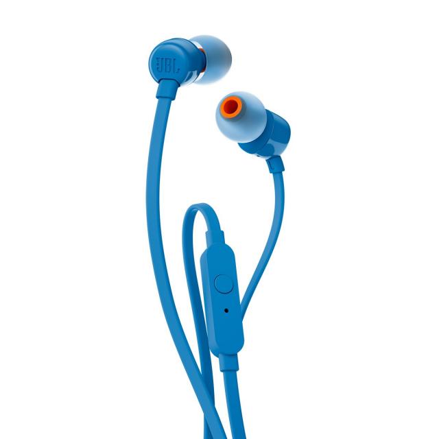 Слушалки JBL T110, In Ear, Син 
