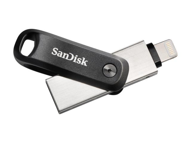 USB памет SanDisk iXpand Flash Drive Go, за Apple iPhone и iPad, USB 3.1 Gen 1, 256GB, Сребрист 